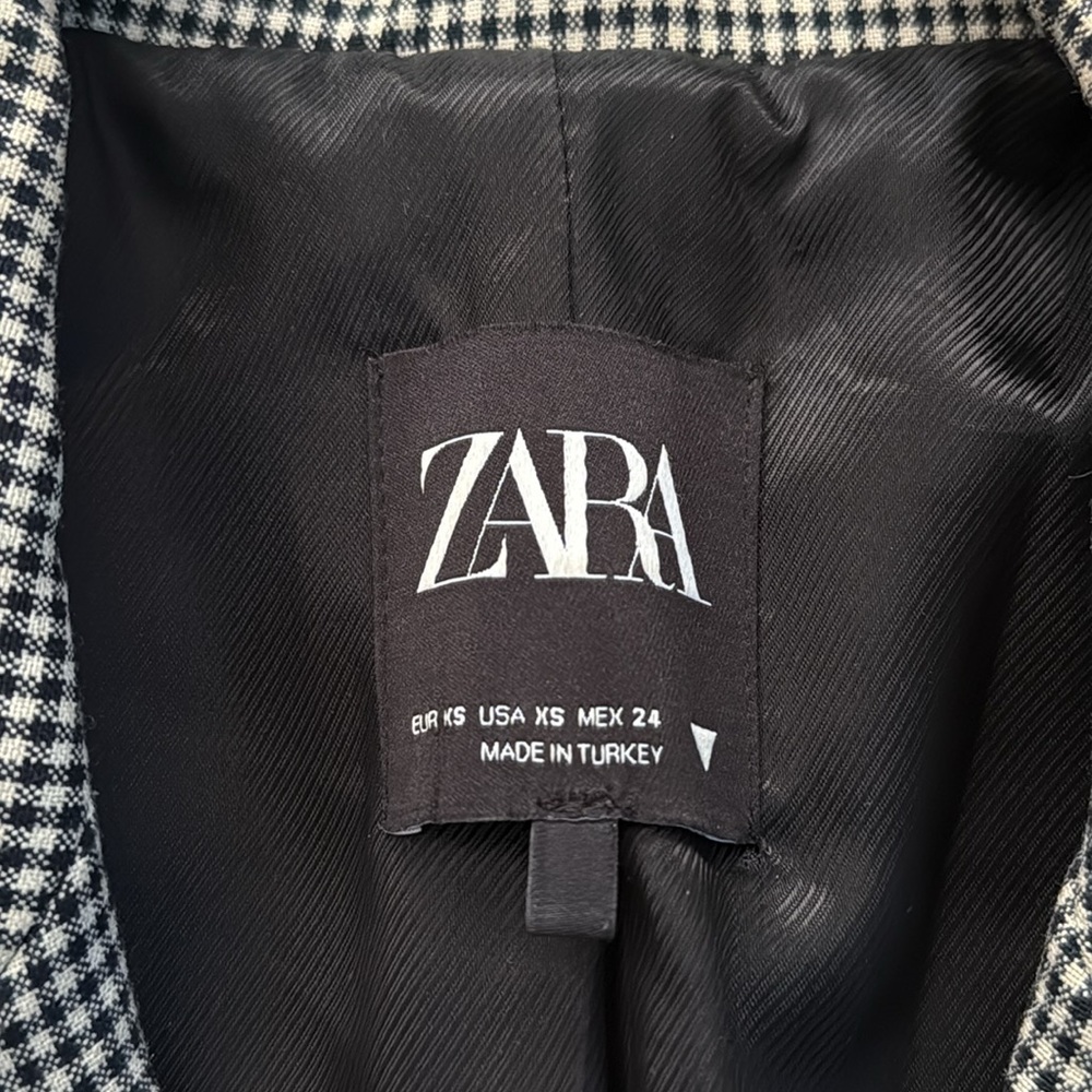 Zara Checkered Double Breasted Blazer - image 6